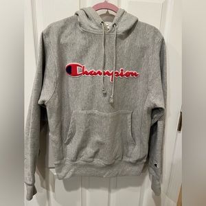 Champion Heavyweight Reverse Weave Hoodie with Embroidered Logo